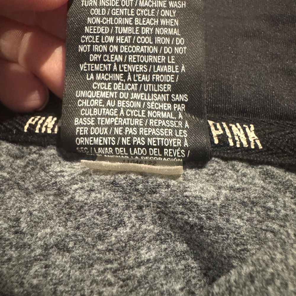 Victoria's Secret Charcoal Heather Quarter-Zip Sweatshirt - Picture 4 of 6